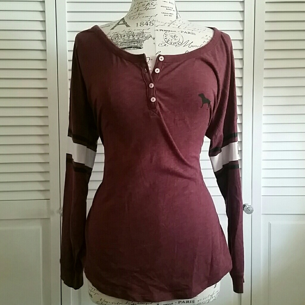 💋PINK Collegiate Long Sleeve Tee💋